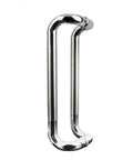 Brushed Stainless Steel Round Tube Door Push Pull Handle For Glass Frame Sliding Doors, Anti Rust And High Hardness, Smooth Edge Comfort Grip