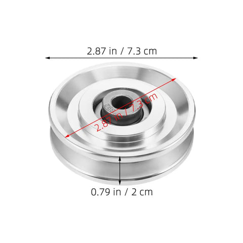 2 Pack Bearing Pulley Wheel For Gym Gear And Home Workout Pro Grade Equipment Durable Round Pulleys For Cable Machines And Sliding Door Rollers Easy To Install Quickly, 2.87 in aluminum pulley wheel