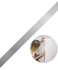Durable 304 Stainless Steel Trim Strip With Adhesive Backing For Kitchen And Home DIY Projects, brushed metal edge, two pieces