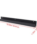 Rock Solid Wall Mounted Trigger Bottle Holder Rack For Garage Workspace And Mobile Detailing Cart With Heavy Gauge Coated Steel Frame shown in black, 19.65 inches long.