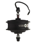 48V 500W Rear Drive Ebike Hub Motor With Brushless Design, Waterproof Metal Housing, side view showing connectors
