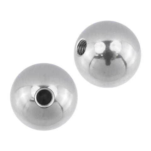 Heavy Duty M6x25mm Ball Nuts Knob Set 2 Pcs 304 Stainless Steel Female Threaded Bearings With Hole 1 Inch Diameter Solid Steel Bearing Balls