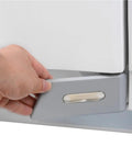 Hand opening the drawer of a 23 Liter Class B Steam Autoclave With Built In Printer Hella Large Vacuum Washer Disinfector.