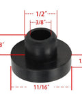 Dimensions of tank bushing grommet for MTD/Troy-Bilt equipment from Two Pack Fuel Shut Off Valves And Tank Bushing Grommets.