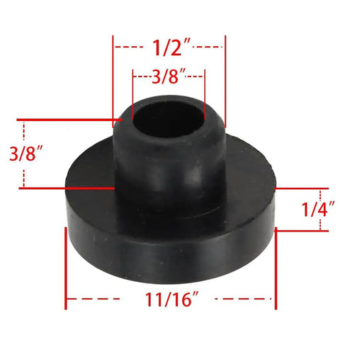 Dimensions of tank bushing grommet for MTD/Troy-Bilt equipment from Two Pack Fuel Shut Off Valves And Tank Bushing Grommets.