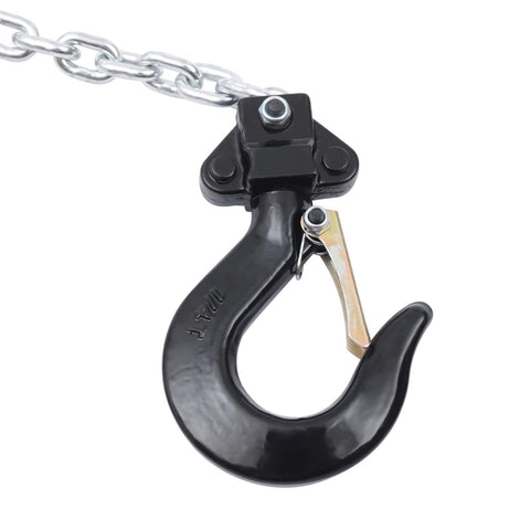 Close-up of lifting hook on Compact Manual Chain Hoist Lever Block 0.25 Ton Capacity 550 Lbs Lift 10 Ft Chain With Lifting Hook Anti Jam Guide Wheel