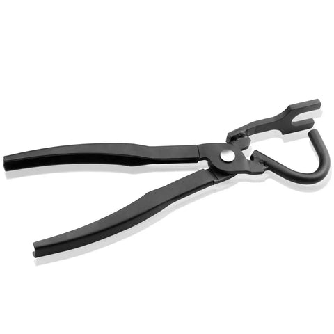 Exhaust Hanger Pliers Tool For Rubber Bracket Removal And Separation, universal fit heavy duty automotive tool, black.