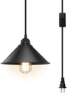 Plug In Pendant Light With 13 Ft Adjustable Copper Wire Industrial Farmhouse Hanging Fixture With On Off Switch Vintage Pendant Lamp