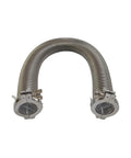 KF40 stainless steel vacuum bellows hose, 250mm, with 2 aluminum clamps and 2 center rings