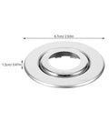 Top Shelf Adjustable Fire Sprinkler Cover Plates 10 Pack Double Layer Escutcheon Ceiling Kit with silver finish, 6.7cm size.