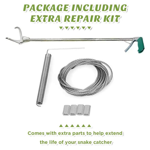 52 Inch Snake Tongs Grabber for Safe Handling and Capture, Beefy Heavy Duty Reptile Catcher With Wide Jaw, Locking Non Slip Grip, Extra Long Reach Tool for Snakes and Rattlesnakes, Reptile Grabber