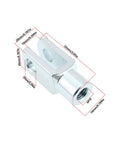 Two Piece M10x1.5 Air Cylinder Rod Clevis End With 52mm Y Connector Right Hand Female Thread For Electronic Automation Equipment Heavy Duty Carbon Steel Construction Built Tough, 52x20mm