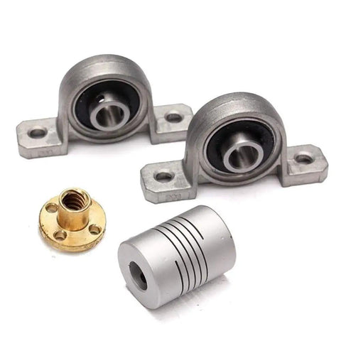 8Mm Lead Screw 1000Mm With Brass Nut And Bearing Bracket And Flexible Coupling components for 3D Printer CNC