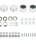 Southwest Wheel pre-greased 5-4.5in hydraulic brake trailer axle kit with hubs, bearings, seals, nuts, bolts