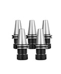 Heavy-Duty 5 Piece Er32 Collet Set For Cat40 Cnc Milling Chuck solid steel quick swap adapter, precision ground for machining.