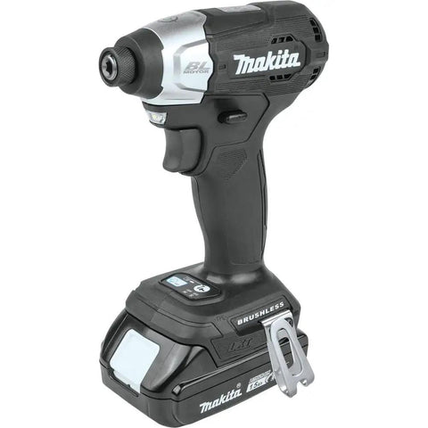 XDT18SY1B-R 18V LXT Sub Compact Brushless Lithium Ion Cordless Impact Driver Kit with 1.5 Ah battery, front view