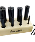 Hand Expanding Arbor Set 8 Piece For Lathes And Milling Machines, on stand with Allen keys, Workhorse Pro Grade Precision Tooling