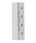 Lightweight Aluminum Pneumatic Block 40x40mm With G1/2 Inlet And G1/4 Outlet For Factory Automation Equipment, side view