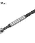 Built Tough 2 Pack Forstner Drill Bits 10mm And 13 32 Inch Quick Change Hex Shank Serrated Carbon Steel driver in close-up view.