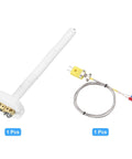 K Type Ceramic Kiln Thermocouple Probe For Muffle Furnace Oven With 3.3 Ft SV Fork Wire, 2.5 x 150 mm, heavy-duty sensor.