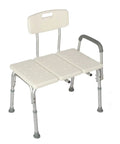 Tub Transfer Bench With Backrest For Bathtub Height Adjustable Shower Chair Safe Senior Bath Seat Heavy Duty Non Slip Feet Easy In Easy Out