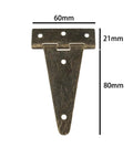 Heavy Duty T Hinges For Cabinet Doors Barn Wood Boxes And Furniture Built Tough As Nails For Quick Straightforward Setup, 60mm by 80mm steel hinge