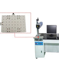 2 Axis Moving Table For Laser Marking And Engraving Machine setup with computer, showing Aluminum Alloy Workbench detail close-up