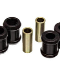 Rear Shock End Bushing Kit, Polyurethane And Steel, Black Cadmium Finish, Beefed-Up Upgrade For GM Fullsize Truck 1988–1998, Durable Suspension Component For Rough Roads And Everyday Driving, black bushings and steel sleeves