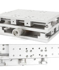 Rock Solid 2 Axis Work Table for Precision Marking and Alignment, aluminum alloy construction with handwheel visible