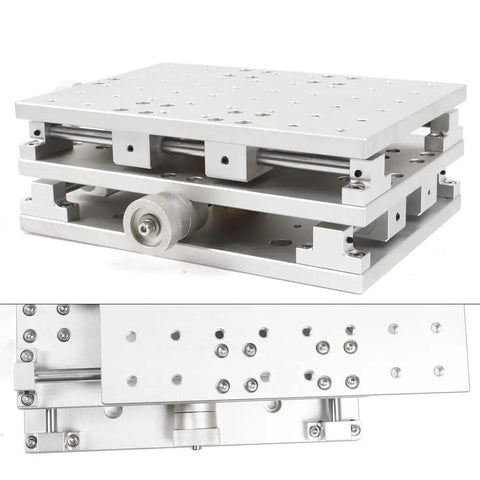 Rock Solid 2 Axis Work Table for Precision Marking and Alignment, aluminum alloy construction with handwheel visible
