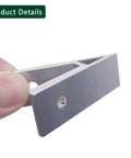 8 Sets 2020 Aluminum Extrusion Kit Featuring M5 T Slot Nuts Screws Wrench And 45 Plus 135 Degree Corner Brackets close-up of corner bracket held by hand