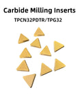10 Pack Carbide Milling Inserts For TPCN32PDTR And TPG32 Lathe Cutters And Indexable End Mills With One Eighth Inch Thickness And Eleven Degree Relief