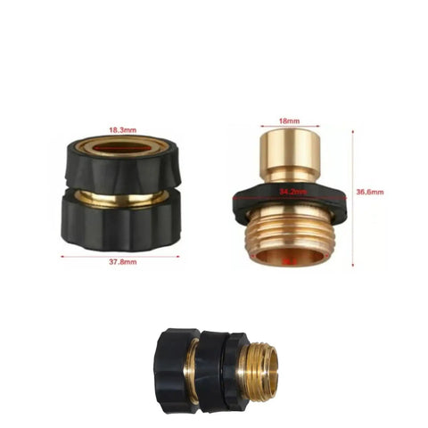 3/4 Inch Garden Hose Quick Connect Kit with Snap To Lock Design, 4 Sets Per Bag, Male and Female Connectors, Leak Proof