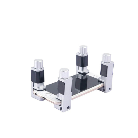 4 Pack Adjustable Screen Repair Clamp Kit For Phones And Tablets Includes Screen Fastening Clips and Screwdriver Tools in use