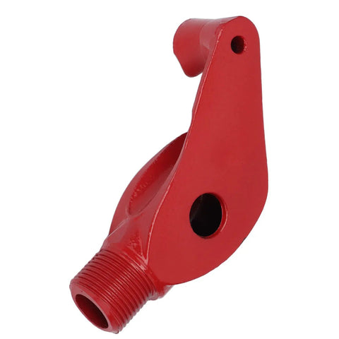 Heavy Duty Carbon Steel Pipe Bender With Angled Gauge For 90 To 180 Degree Bends, red handle detail for DIY metal and plastic pipe bends.