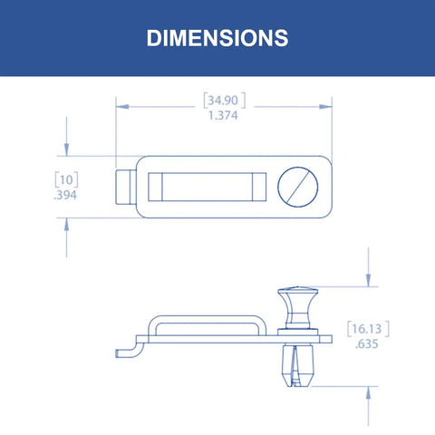Wall Cable Management Clips No Tools Required To Install Black 20 Pack With 20 Lb Pull Force dimensions diagram