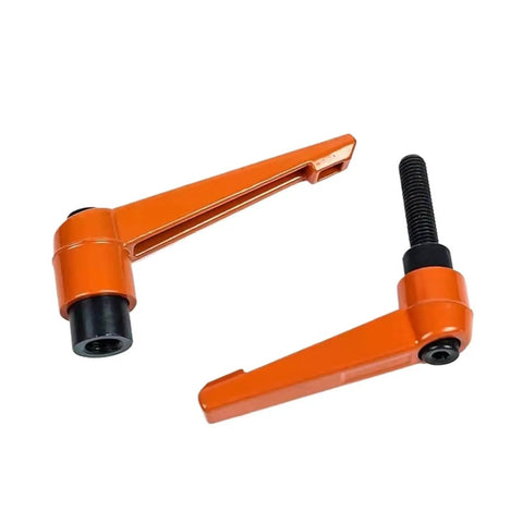 Badass Adjustable Wrench Hook Spanner With Clamping Lever For Machinery Bolts Heavy Duty Chrome Vanadium Steel tool with orange handle.