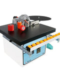 Portable Benchtop Edge Banding Machine For Woodworking With Double Sided Gluing And Pulley System Automatic Cutting Desktop Manual Binding