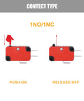 Cherry Micro Limit Switch SPDT Snap Action Button For Microwave Door And Arcade Projects 125V 250V 15A V-15-1C25 Heavy Duty Push Button Switch Durable 1NO/1NC
