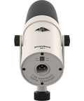 SD-1 Standard Dynamic Microphone For Studio Vocals And Instruments White Finish Cardioid Pickup rear view with connectors