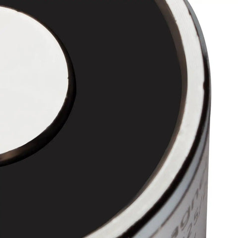 Close-up of 9V DC Lifting Magnet Workhorse Electromagnet Solenoid for lifting and holding, showing its compact 25x20mm design.