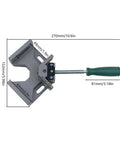 Heavy Duty Right Angle Clip Clamp Featuring Knockout Grip Stays Put For Woodworking Jigs Welding Fixtures And Photo Frame Sweet Home Shop Build Projects, 10.6in size, steel construction.