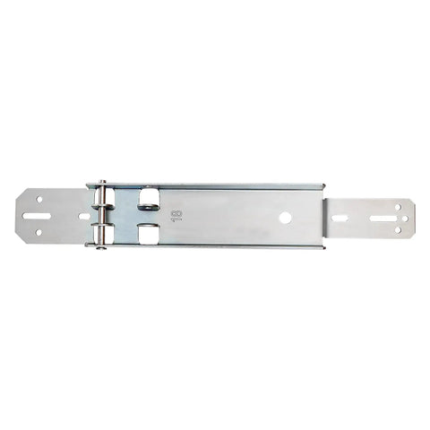 Heavy Duty Garage Door Reinforcement Bracket For Opener Installation DIY Repair Hookup Brackets With Clevis Pin Attaches To Top Panel For Most Openers 18 Inch, steel, rust-proof, front view.