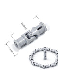 Light Grey 3L Universal U Joint For Lego Technic Suspension And Drivetrain Models 20 Pack with measurements shown