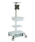 Industrial Grade Telemedicine Cart With Reinforced Steel Frame And Smooth Rolling Casters Built Tough For Clinics And Mobile Workstations, sleek design