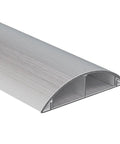 Rock Solid Aviation Aluminum Floor Cable Cover With Dual Channel Wire Routing Design And Slick Brushed Finish Heavy Cord Protector for clean office setup