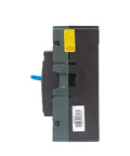 Bulletproof Circuit Breaker With Straight Up Reliable Overload And Short Circuit Protection Hardened Shell Construction side view with blue trip lever.