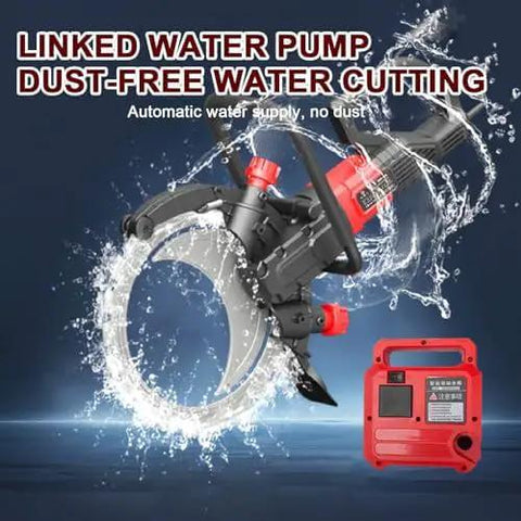 Straight Up Heavy Duty Brushless Concrete Cutter Ring Saw With Switchable Titanium Blade Sizes And Zero Hassle Automatic Adjustment 8900W Brushless Motor Hits 3000Rpm For Killer Masonry Work with linked water pump for dust-free cutting.