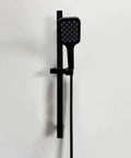 Upgrade Your Bathroom with This Matte Black Handheld Shower System - Adjustable Slide Bar & Hose with sleek design.
