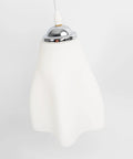 Kiven Instant Light Conversion Kit for 4/5/6inch Hole, 2-Light Glass Farmhouse Lighting Pendant with white glass shade.